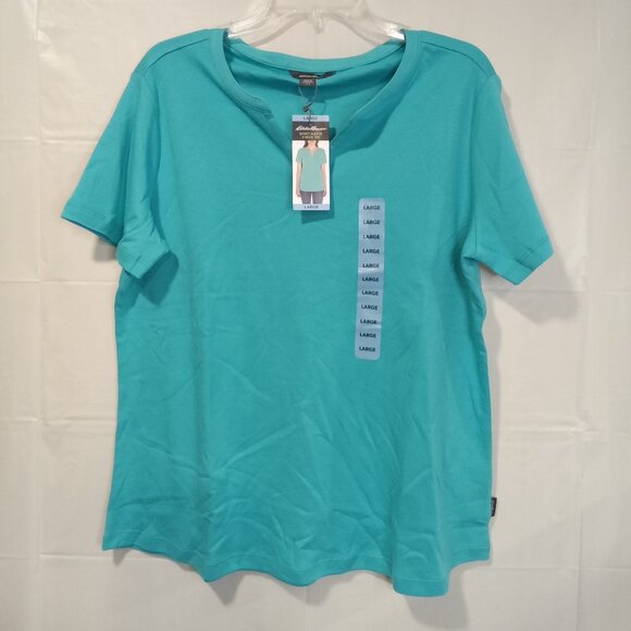 Eddie Bauer Women's Soft Easy‎ Fit Short Sleeve V Neck Tee - Picture 2 of 4